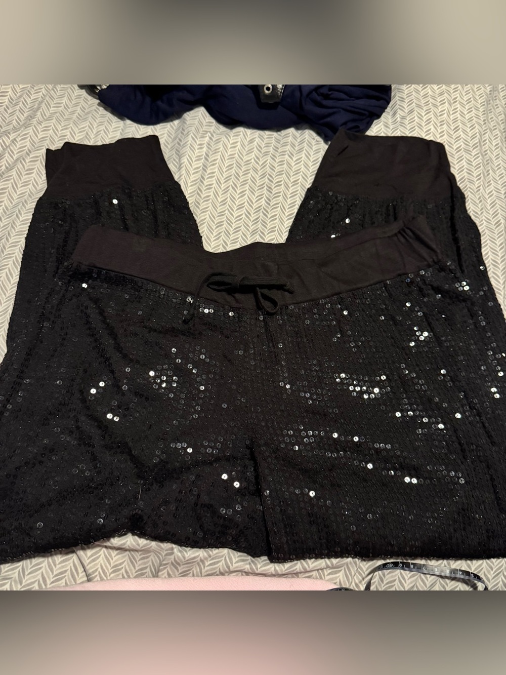 Haute Hippie Black Sequin joggers pants